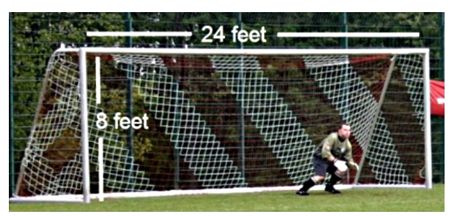 Widening the soccer goals by a yard on each side would boost the number of goals score and would be better for fans and players