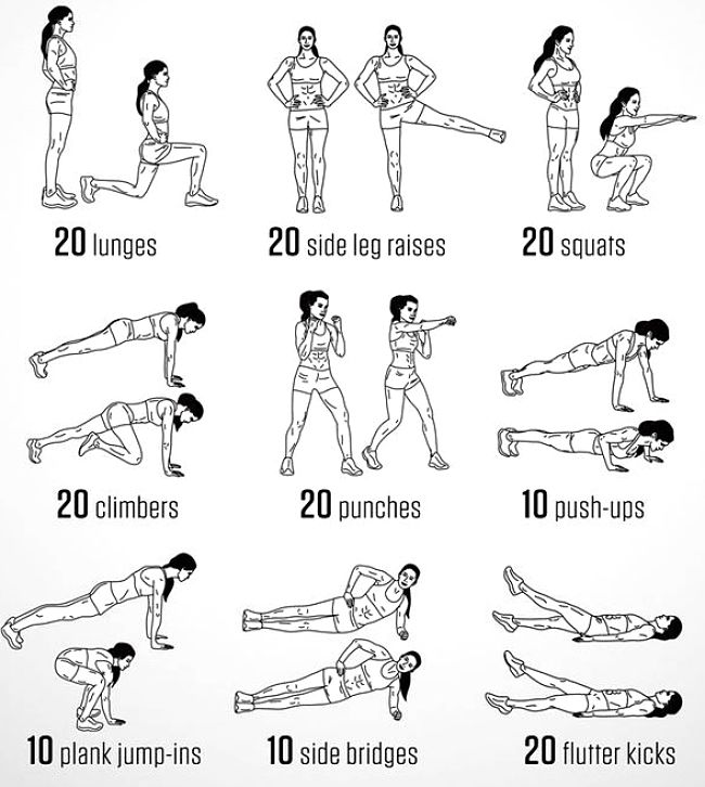 Callisthenics exercise routine for personal training