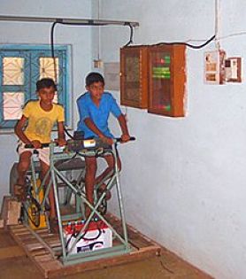 Pedal power electricity supply